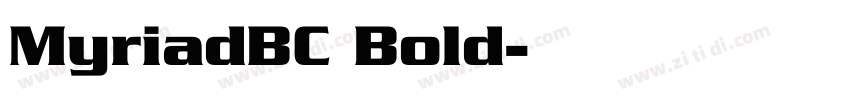 MyriadBC Bold字体转换